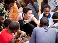 Making beads with Santa
