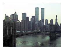 New York, with the Twin Towers intact
