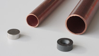 Two copper pipes and two neodynium magnets