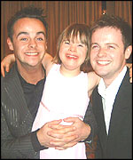 Chloe Bell with Ant and Dec