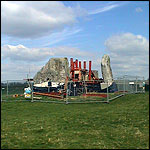 Stone uprighting in Avebury