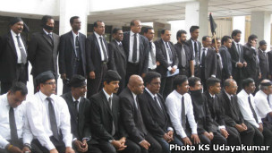 Lawyers protesting against impeachment