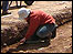 A volunteer at work