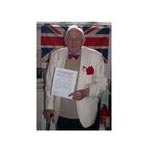 Hartley Peters with a telegram he used to send to relatives of patients from Mostyn Hall. It stated they were either ill or dead.