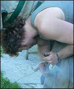 The old horseshoe comes off