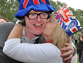 Chris and a royal reveller