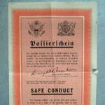 Safe Surrender document dropped by the RAF behind enemy lines in Europe