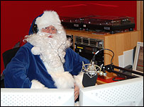 Tony Wadsworth in a Santa suit