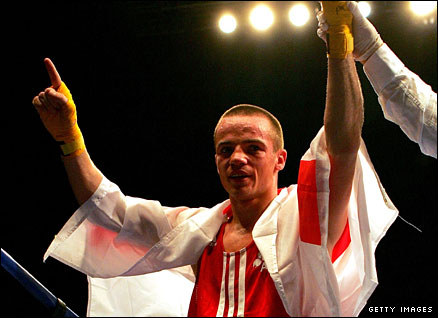 Frankie Gavin celebrates his world championship gold