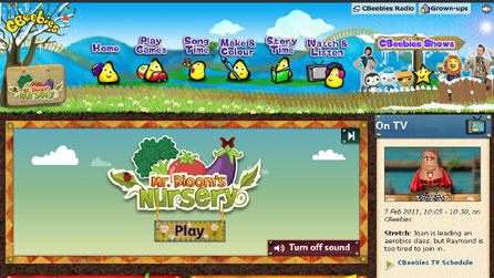 Screenshot of Mr Bloom homepage