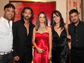 Raj, Hrithik, Suzanne, Farah Ali Khan and Pablo