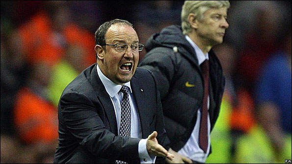 Rafa Benitez and Arsenal boss Arsene Wenger
