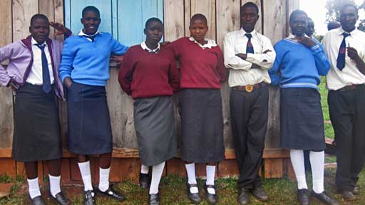 Pupils from Bishop Okiring Secondary school in Kenya