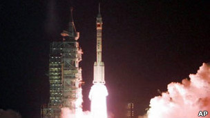 A rocket launch