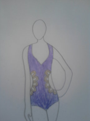 Purple swimming costume