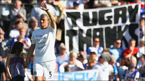 Tugay bids farewell to the Blackburn fans