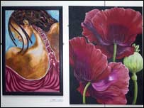 Two of the artworks on show at the Spotlight exhibition