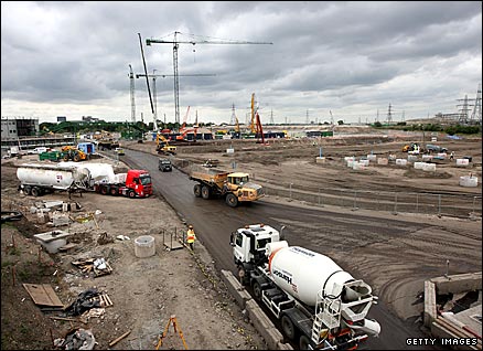 Work continues at the Olympic site