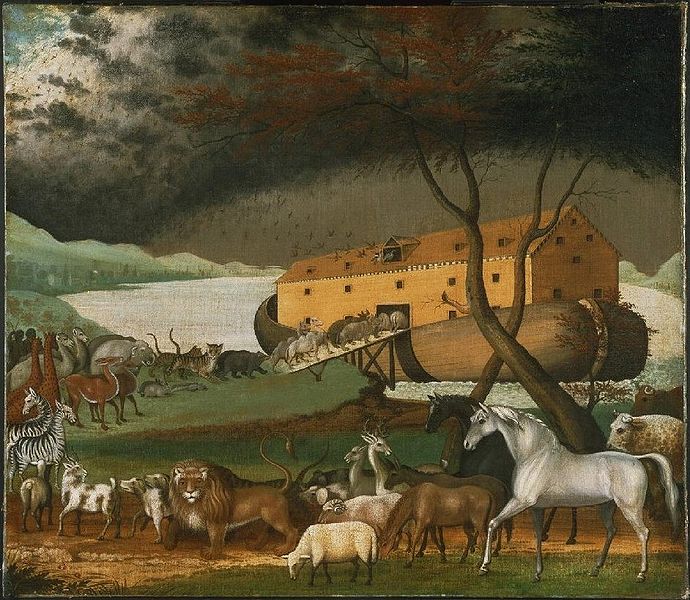 Noah's Ark, oil on canvas painting by Edward Hicks, 1846