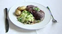 Dish with meat and two veg