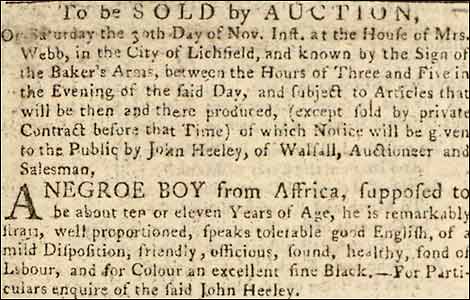 African slave for sale