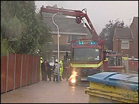 Emergency services tackle floods