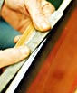 Filing the top edge
