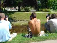 Jon joins in the long wait to snap a picture