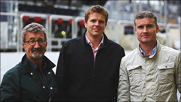 Eddie Jordan, Jake Humphrey and David Coulthard