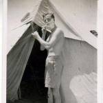 Vic at his toilet gets ready to tear them off