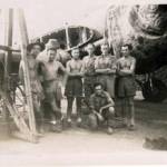 963 under repair after being shot up by the Japs