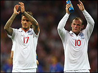 David Beckham and Wayne Rooney