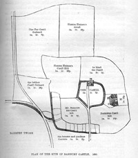 Plan of the site of Banbury Castle, 1685