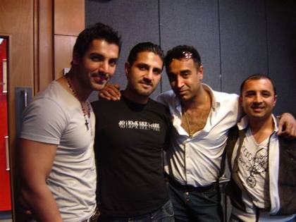 Raj and Pablo with John Abraham on his recent visit to London