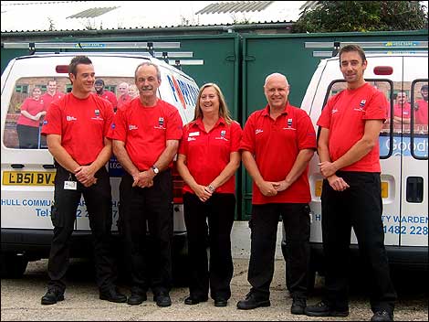 People and a van 470