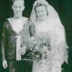 Ivy and John on their wedding day