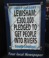 Lewisham: £300,000 pledged to get people into rivers.