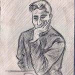 Sketch by George Beck - ‘In pensive mood’