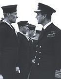 Mountbatten inspects Combined Operation troops at the Combined Ops centre
