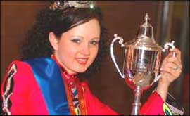 The winner of a local Irish dancing competition 