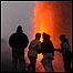 Turistas acompanham erupção do Etna