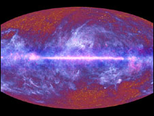 Imagem produzida pelo telescópio Planck