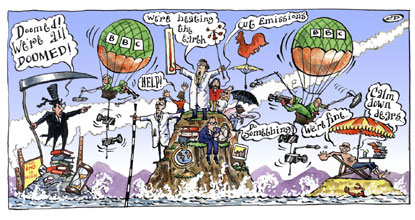 Global warming cartoon from the BBC's in-house magazine