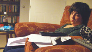 Nicola falls asleep, having watched ten disability-themed movies in a row. It's been a long day ...