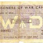 Prisoner of War Camp's threepence issue.