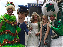 The cast of Cinderella at the Ipswich Regent