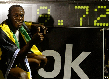 Usain Bolt and his new world record