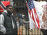 Mohammed at the memorial site