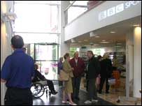 Visitors fill the Open Centre