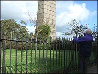 Joe at the Cenotaph in Carlisle's Rickerby Park